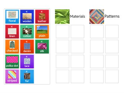 Materials and patterns