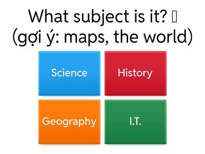 School Subjects Quiz