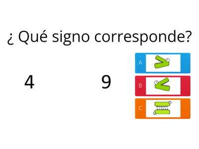 Comparar números naturales hasta el 10.