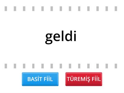 Tombak LGS Basit ve Türemiş Fiiller Oyunu