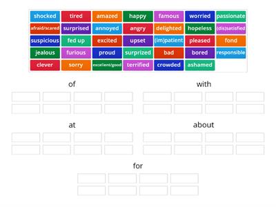 adjectives with prepositions