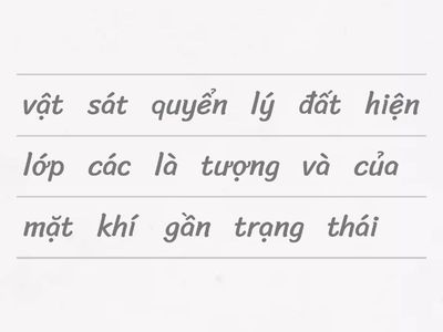 SẮP XẾP TỪ KHÓA ĐỂ ĐƯỢC KHÁI NIỆM 