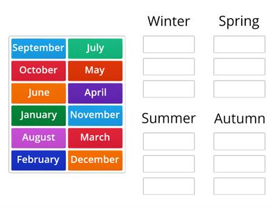 Months and Seasons Group Sort 