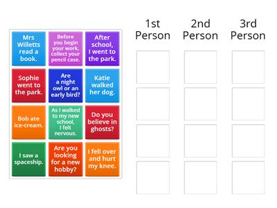 1st, 2nd, 3rd person