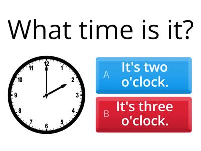 Telling the time o'clock