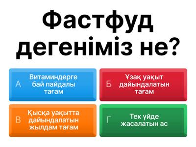 Фастфуд - Арасланова Амина - Гимназия 27