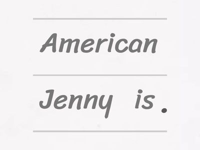 Write the sentences in in the correct order.