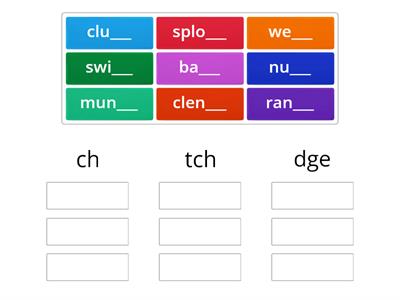 ch/tch/dge sort