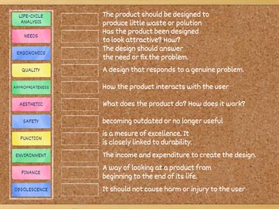 Design Factors Definitions