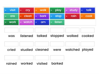 past simple regular verbs- test practice