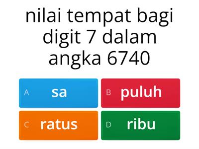 nilai tempat dan nilai digit
