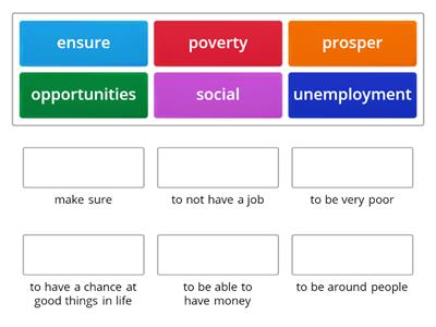 SDG 1 No Poverty  Vocabulary Quiz 1