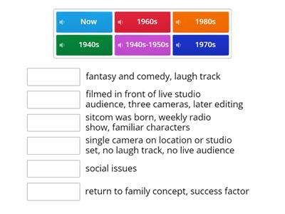 Match Features/Words with their Periods 