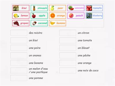 Les fruits match