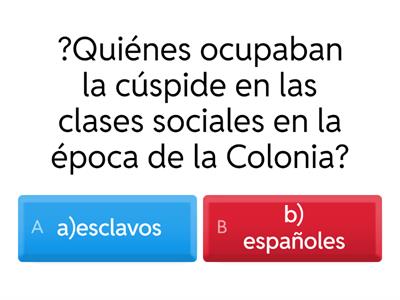 CLASES SOCIALES DE LA ÉPOCA COLONIAL