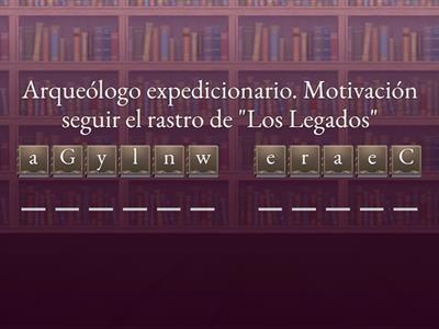 Entre Mundos - Anagrama : " Personajes - Lugares - Vehículos "