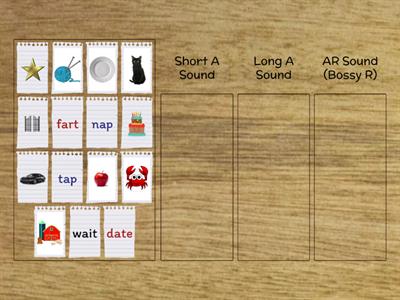 'ar', short vowel a, long vowel a sort