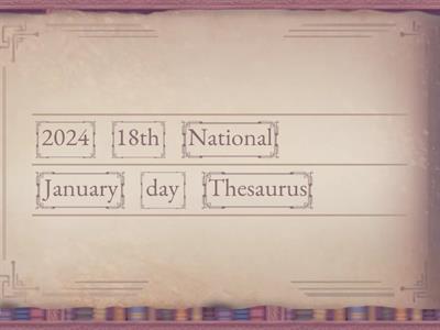 National Thesaurus Day