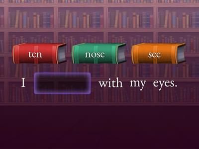 Complete the sentence 5 senses