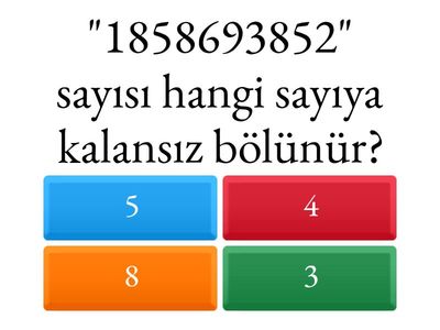 6.Sınıf Bölünebilme Kuralları (MEB Uyumludur)