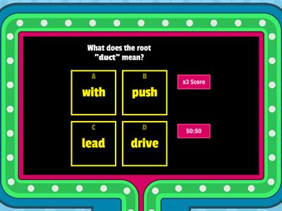 Barton 10 1-2 Root Word Review 