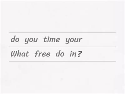 Sentence patterns for Hobbies 2:5:1 Abridge Academy