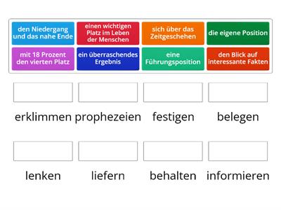 Was passt  zusammen? Erkundungen C2 Kapitel 1