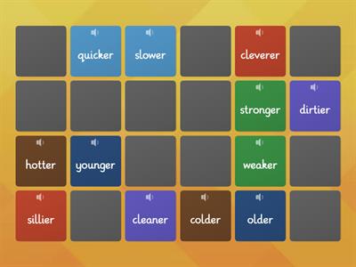 Kid's Box 3 Unit 7 - Comparative adjectives - OPPOSITES (pexeso)