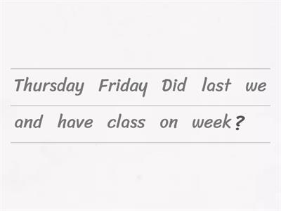 Yes-No Questions in the Simple Past