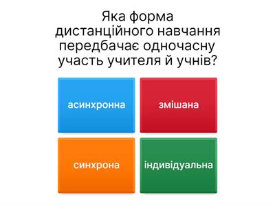 Тест дистанційне навчання в школі