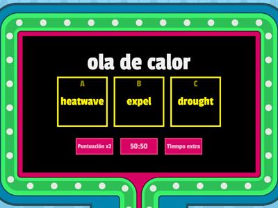 Repaso vocabulario cuarto primaria 