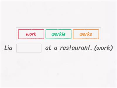 Simple present- Affirmative 