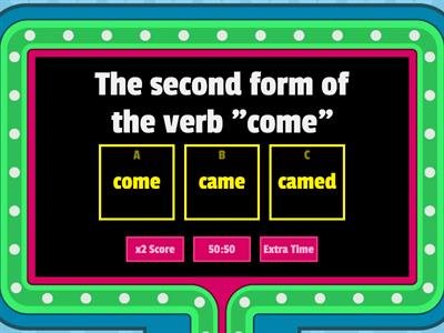 Irregular verbs