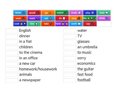 English File Elementary 3A vocabulary Verb Phrases