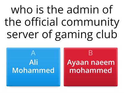 test for gaming club 