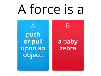 Forces Game - Teaching resources