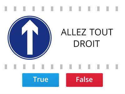 LES DIRECTIONS: VRAI OU FAUX