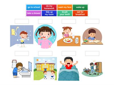 DAILY ROUTINES - MATCH ACTIVITY