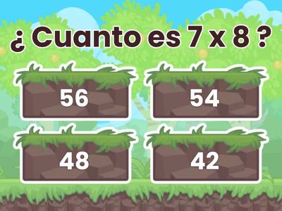 Tablas de multiplicar - 4° grado