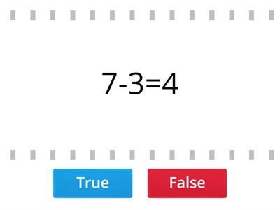 Subtraction True or False?