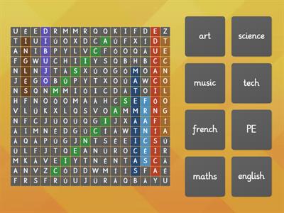 En mi insti wordsearch