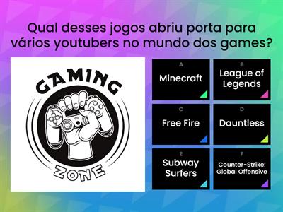 🎮 VOCÊ É GAMER? PROVE! - QUIZ MODO FÁCIL.