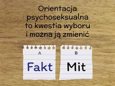 Fakty i mity - orientacja psychoseksualna FUNDACJA MŁODOROŚLI