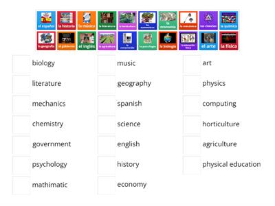 High School Spanish Vocab
