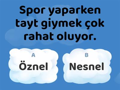 Öznel - Nesnel