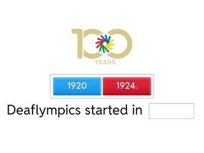 Deaflympics Cloze Activity