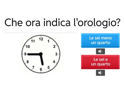 Impariamo le ore! - Esercizio con audio