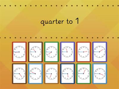 Quarter to - Find the Match