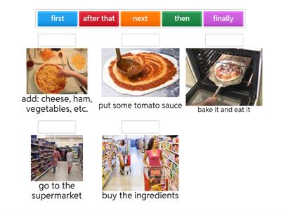 Sequence Adverbs ,pizza