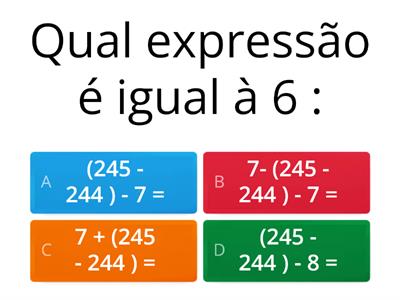 Expressões numericas e potencias